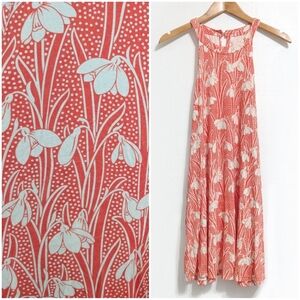 Ava Sky Fighting Eel Rafael Mini Dress Red Daffodil Size M